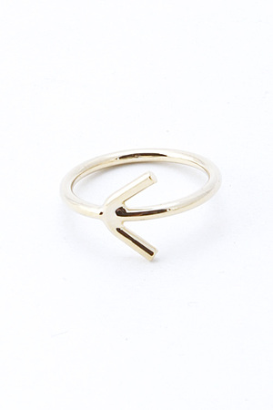 Gold Arrow Detailed Simple Ring 5GAG7